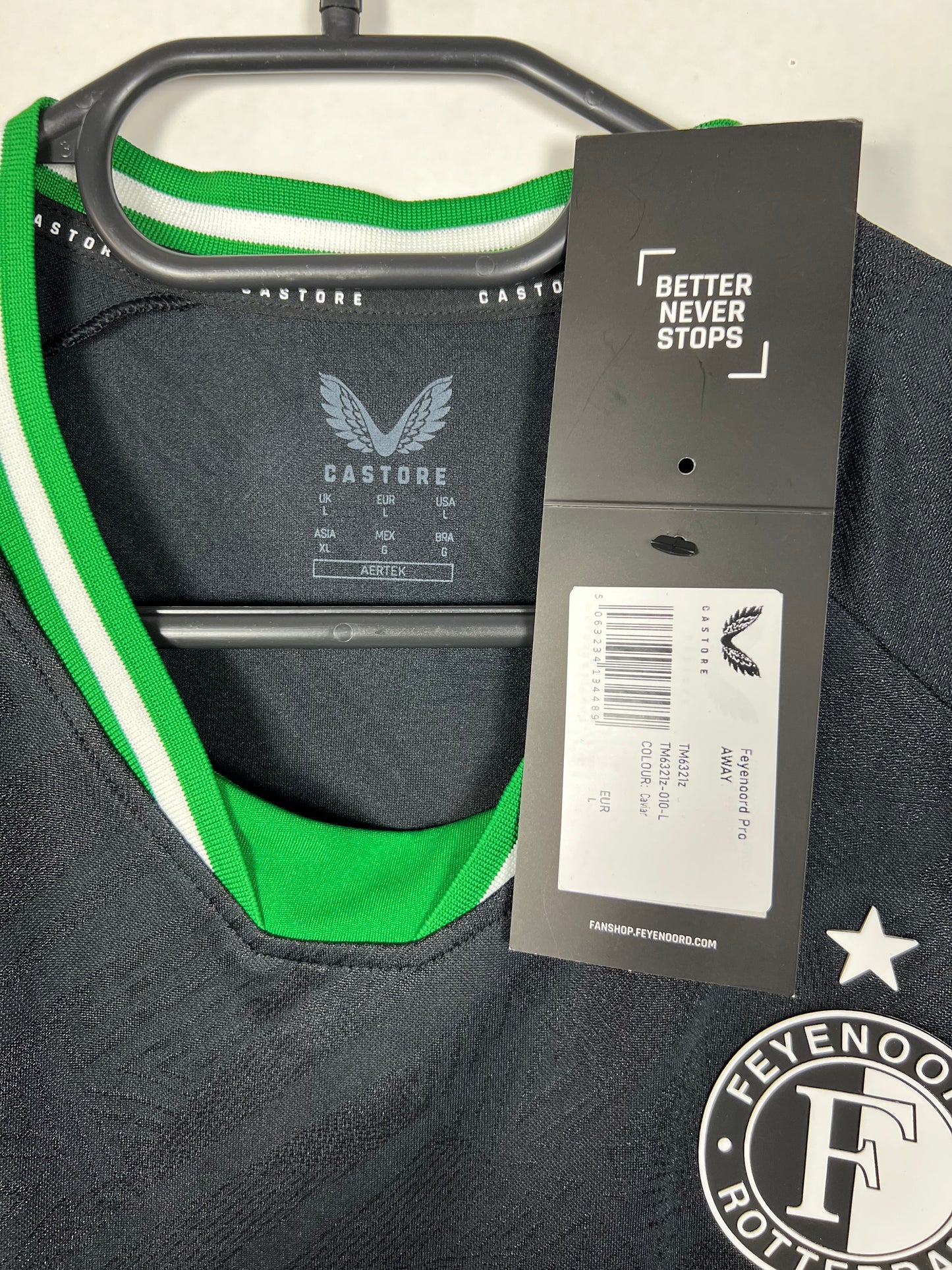 Feyenoord Uitshirt 2024/2025 Hadj Moussa -Pro versie met kaartje