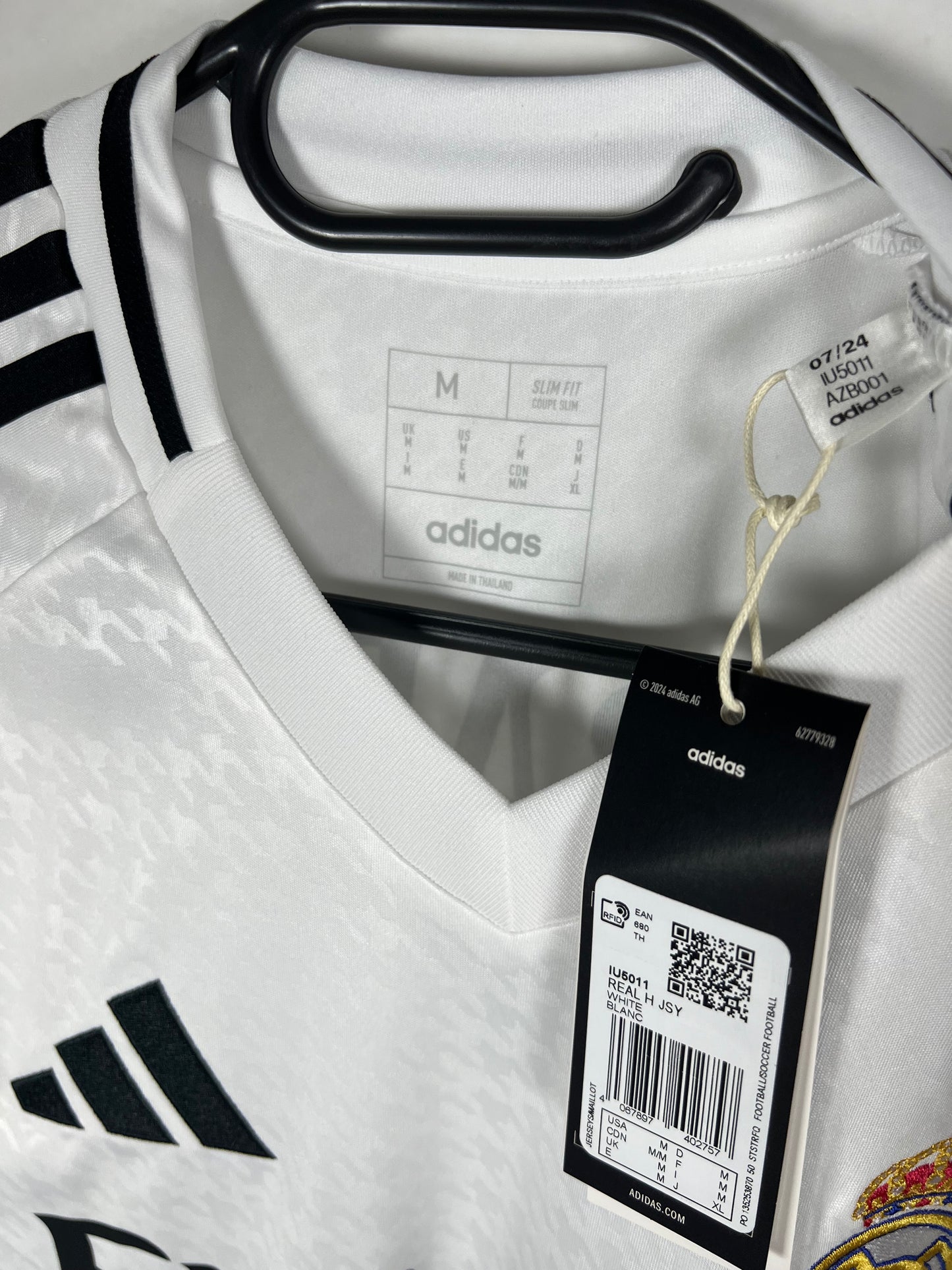 Real Madrid 2024-2025 thuis Mbappe, nieuw met kaartje