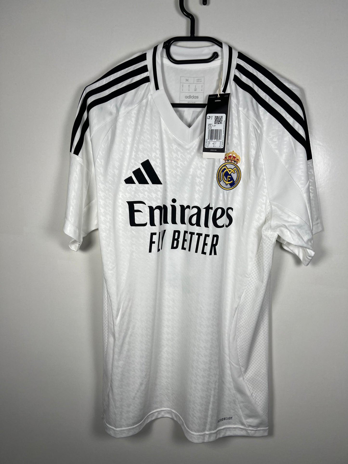 Real Madrid 2024-2025 thuis Mbappe, nieuw met kaartje