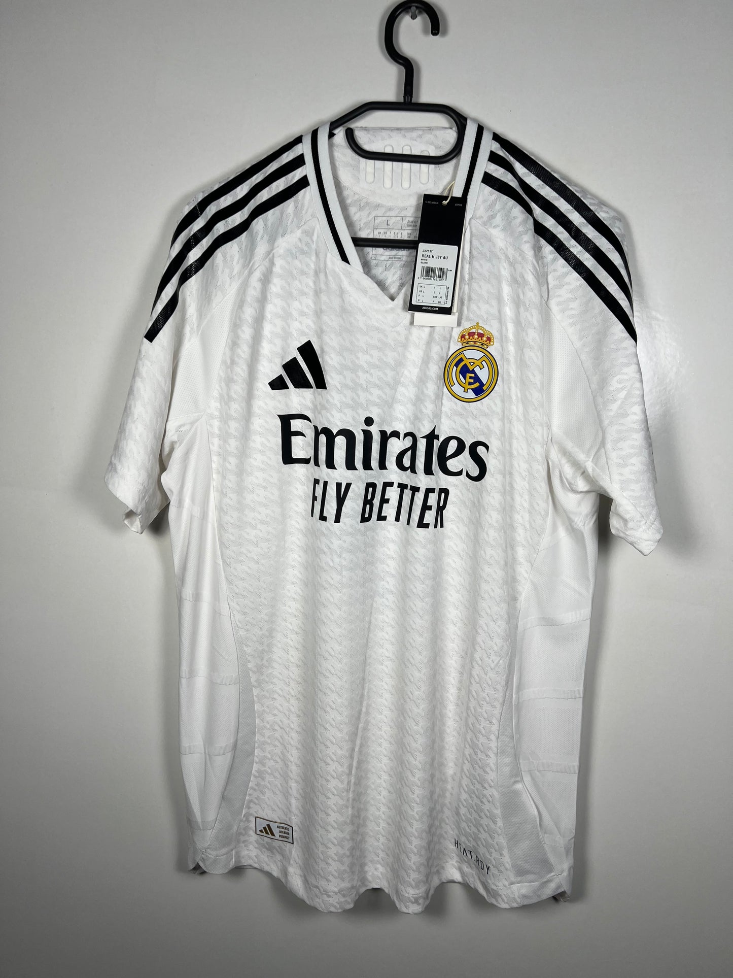 Real Madrid 2024-2025 thuis spelerversie shirt, Jude Bellingham, nieuw met kaartje