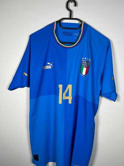 Italië 2022 thuisshirt spelerversie Chiesa