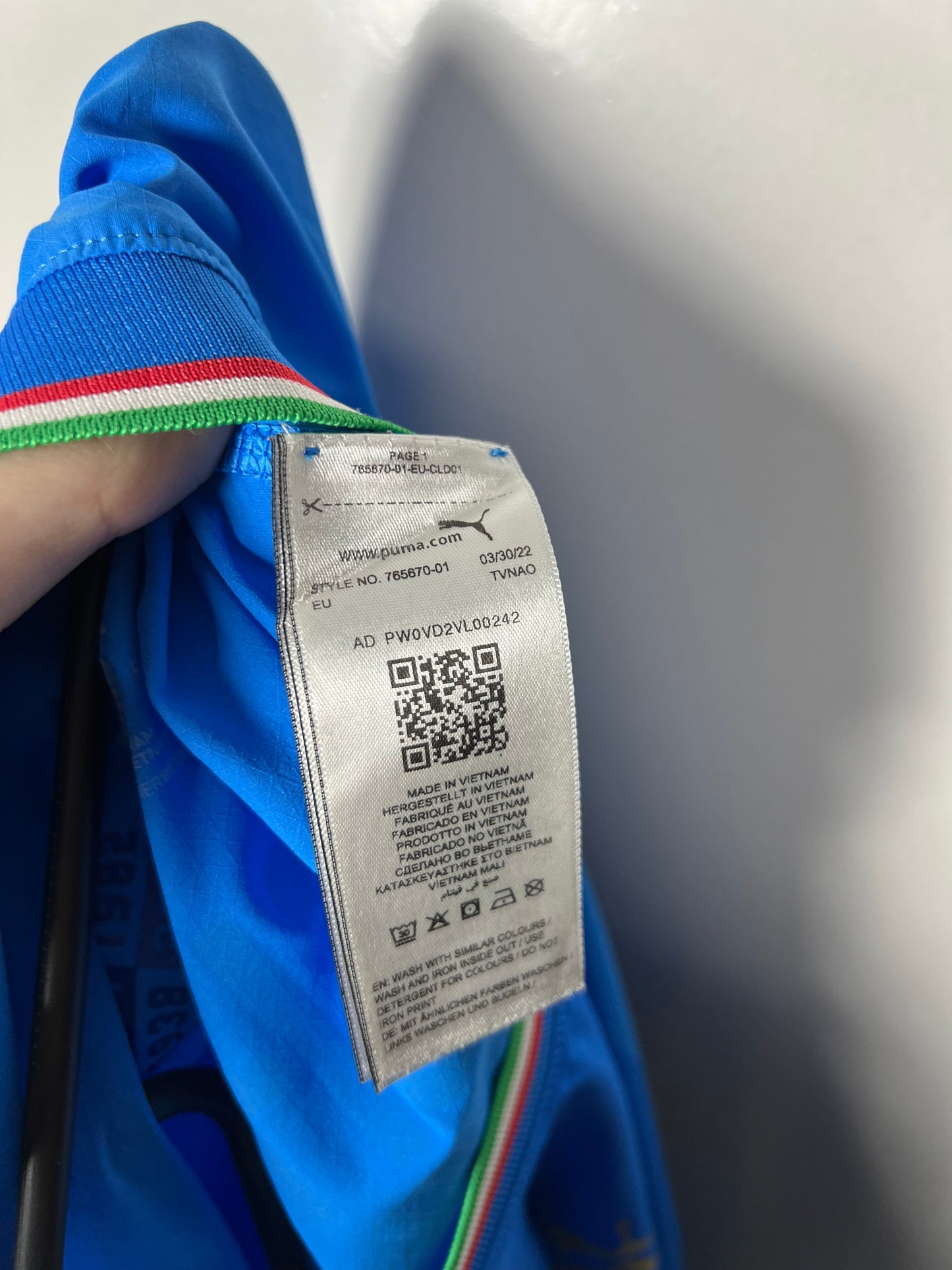 Italië 2022 thuisshirt spelerversie Chiesa