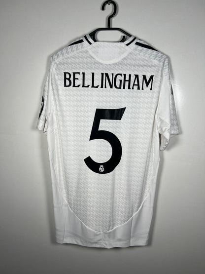 Real Madrid 2024-2025 thuis spelerversie shirt, Jude Bellingham, nieuw met kaartje