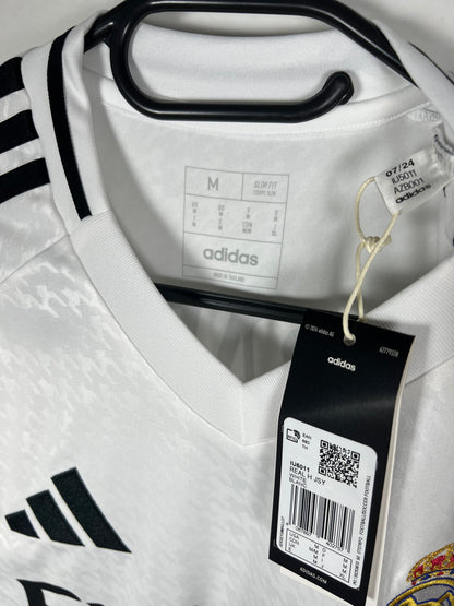 Real Madrid 2024-2025 thuis Mbappe, nieuw met kaartje