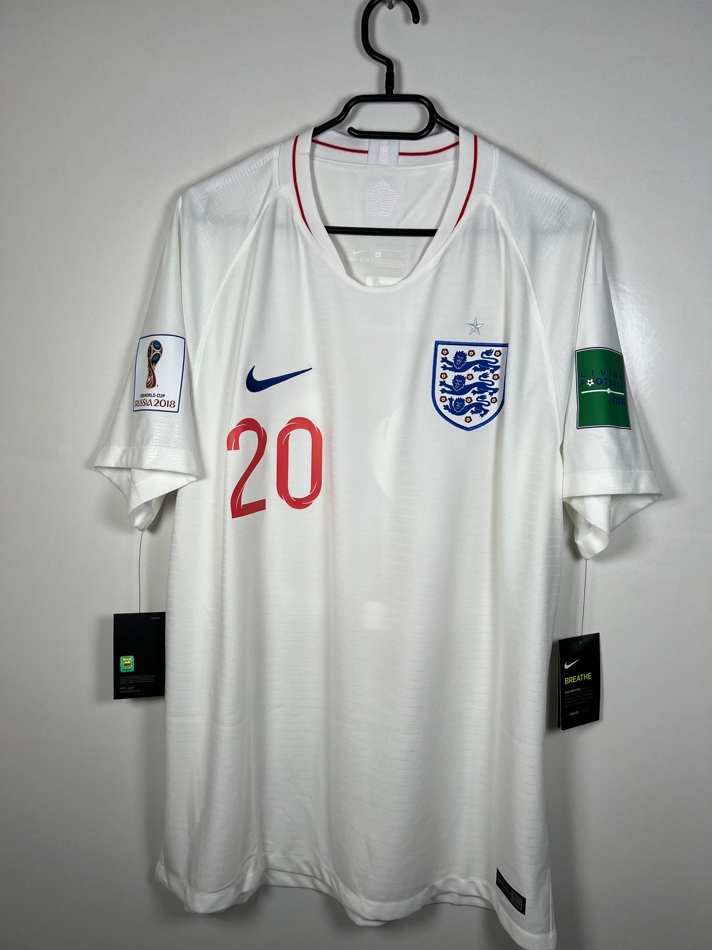 Engeland 2018 thuis Dele Alli, Nieuw met kaartje